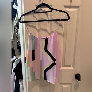 Tibi Multicolor Geometric Camisole